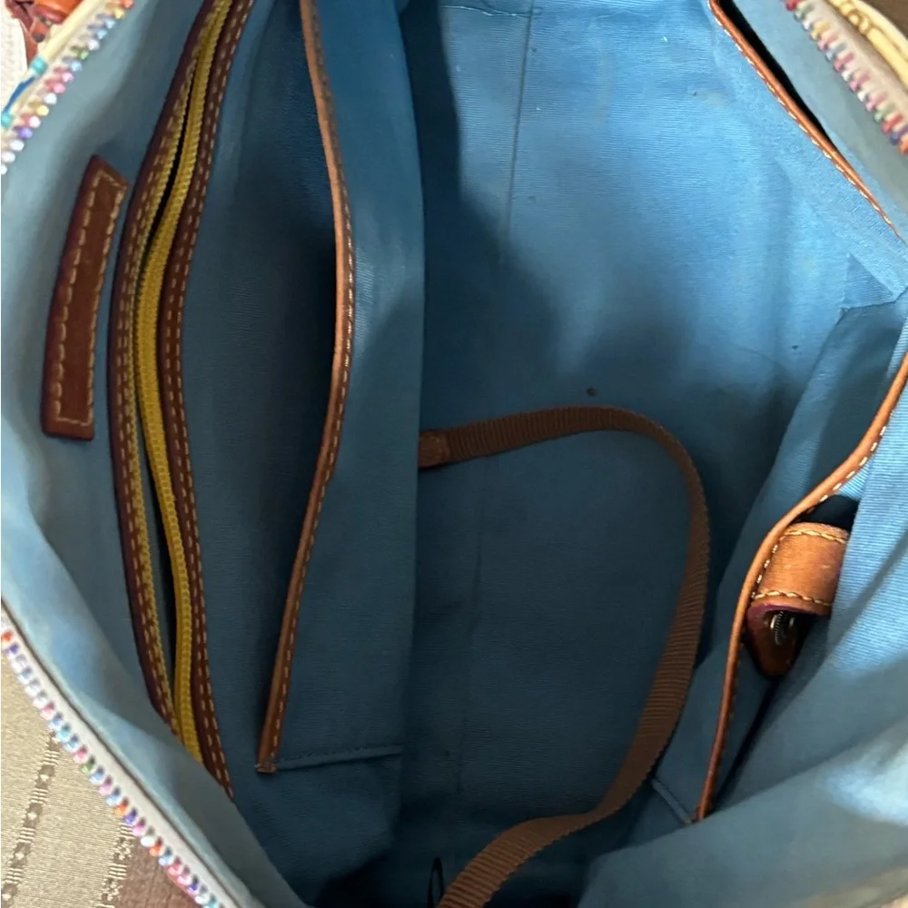 Dooney & Bourke Multicolor Logo Satchel - Picture 9 of 14